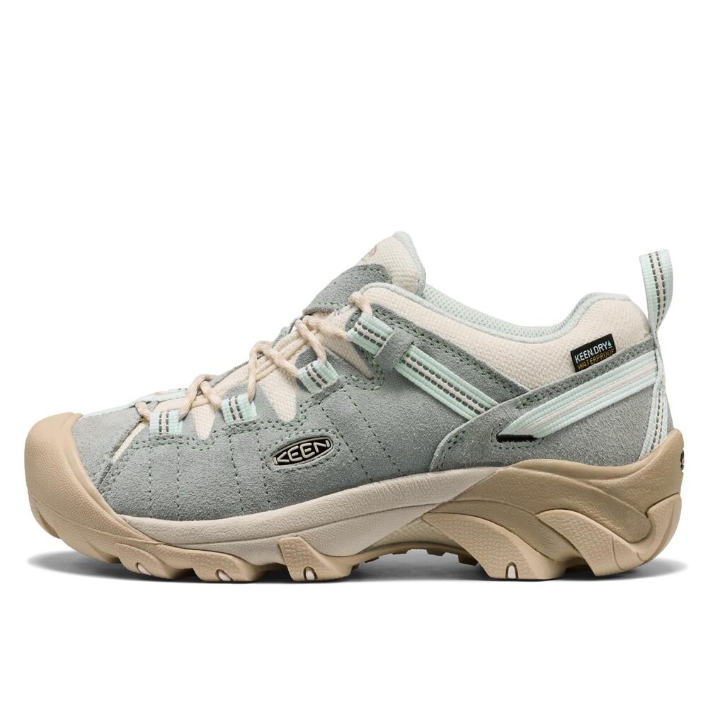 KEEN WOMEN’S TARGHEE 2 LOW HEIGHT WATERPROOF HIKING SHOE, BLACK OLIVE/MINERAL BL - Picture 3 of 5